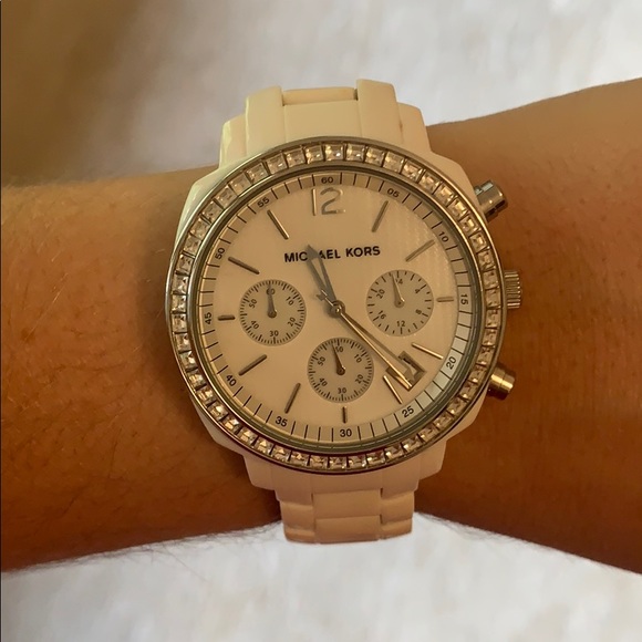 White Michael Kora Watch - Picture 1 of 2